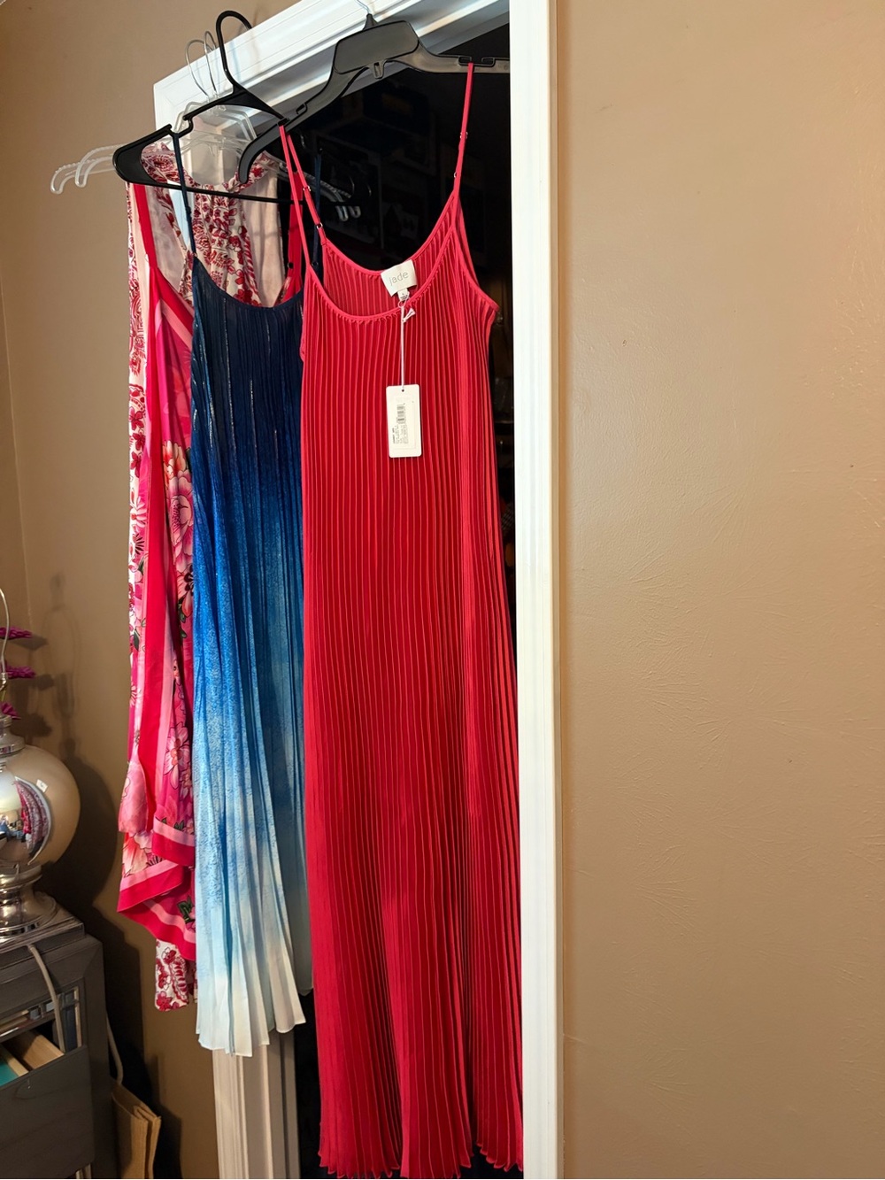 Johnny Was Hot Pink Pleated Maxi dress🩷NWT - Picture 3 of 8